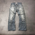 Vintage Levi's 512 Bootcut Jeans Herren W28 L30 Heavy Distressed Blau/Grau 2000s