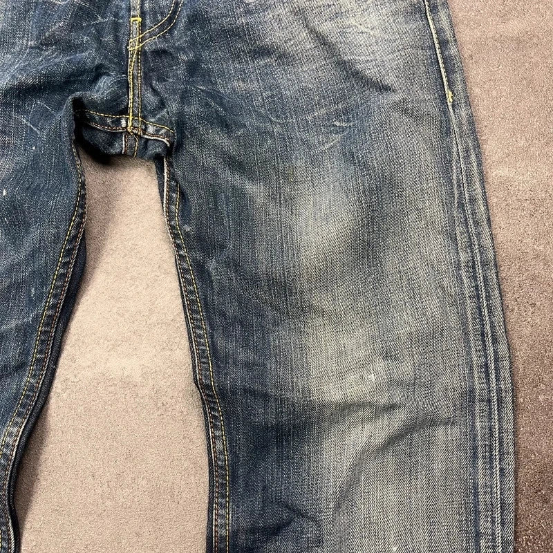 Vintage Levi's 512 Bootcut Jeans W29 L30 Dunkelblau Distressed – Ansicht 8