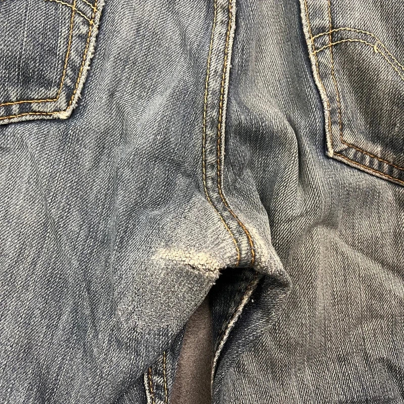 Vintage Levi's 512 Bootcut Jeans W34 L28 Dunkelblau Grau Washed – Ansicht 8