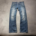 Vintage Levi's 512 Bootcut Jeans Herren W32 L32 Heavy Distressed Blau/Grau 2000s