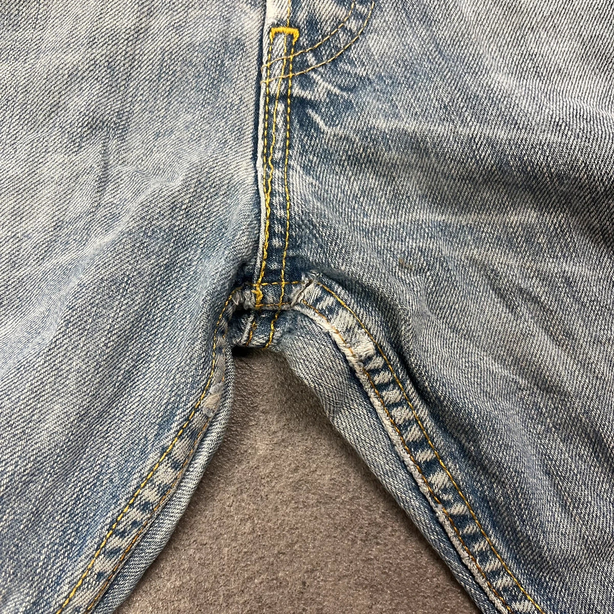 Vintage Levi's 512 Bootcut Jeans W33 L30 Hellblau Heavy Washed – Ansicht 8