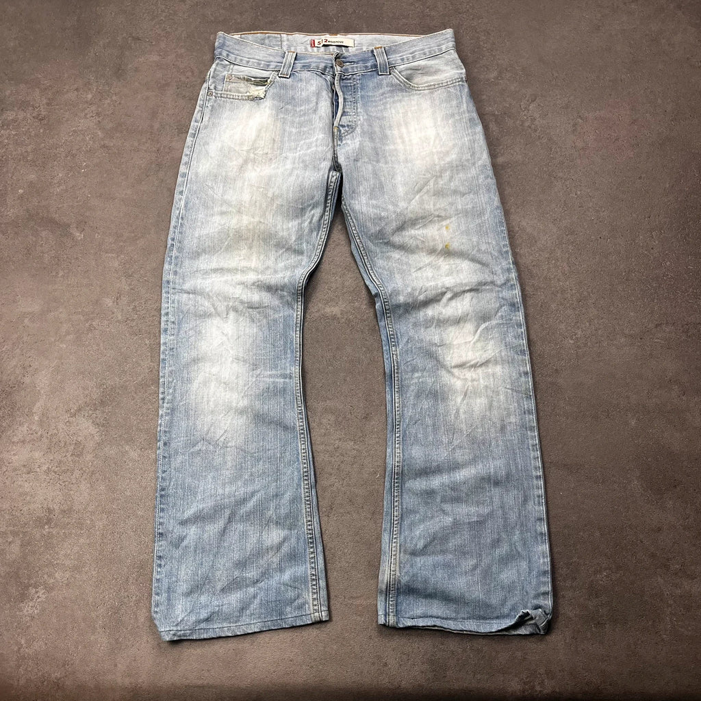 Vintage Levi's 512 Bootcut Jeans W32 L32 Hell Washed