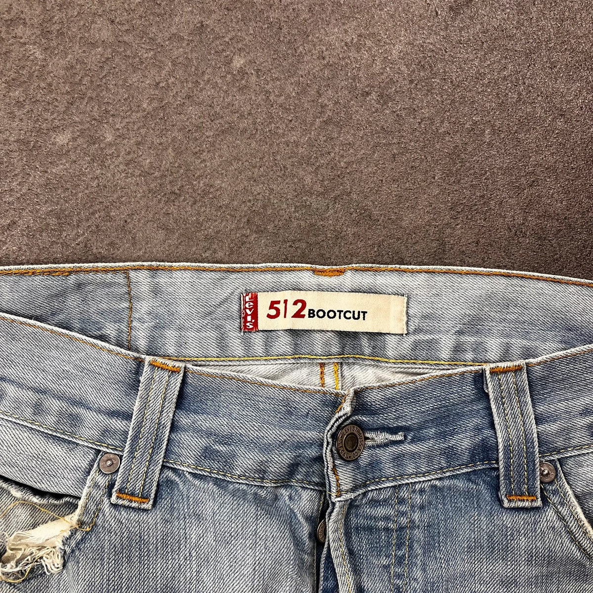 Vintage Levi's 512 Bootcut Jeans W32 L32 Hell Washed – Ansicht 6
