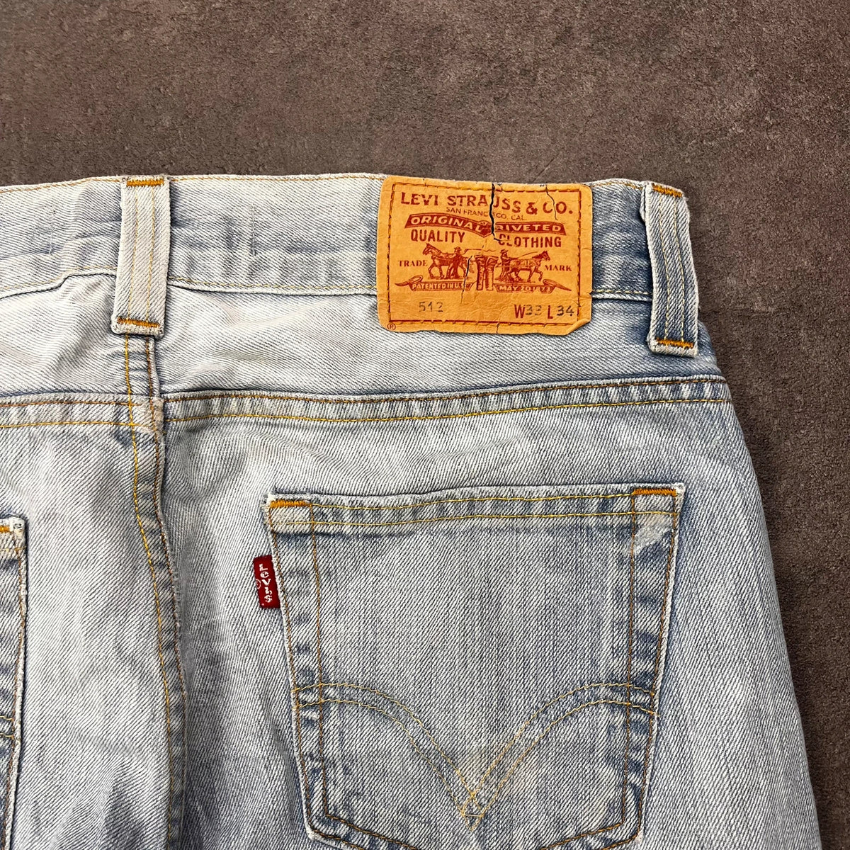 Vintage Levi's 512 Bootcut Jeans W32 L32 Hell Washed – Ansicht 5