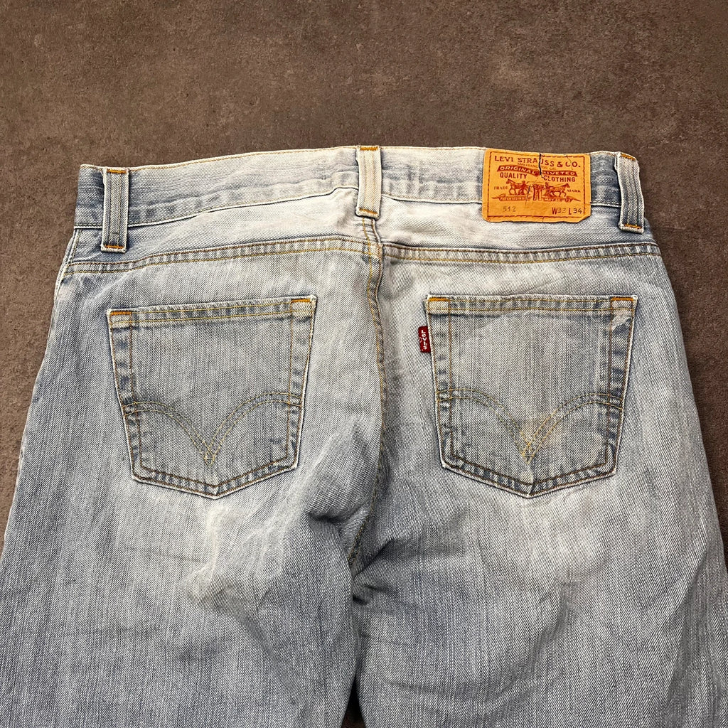Vintage Levi's 512 Bootcut Jeans W32 L32 Hell Washed – Ansicht 4