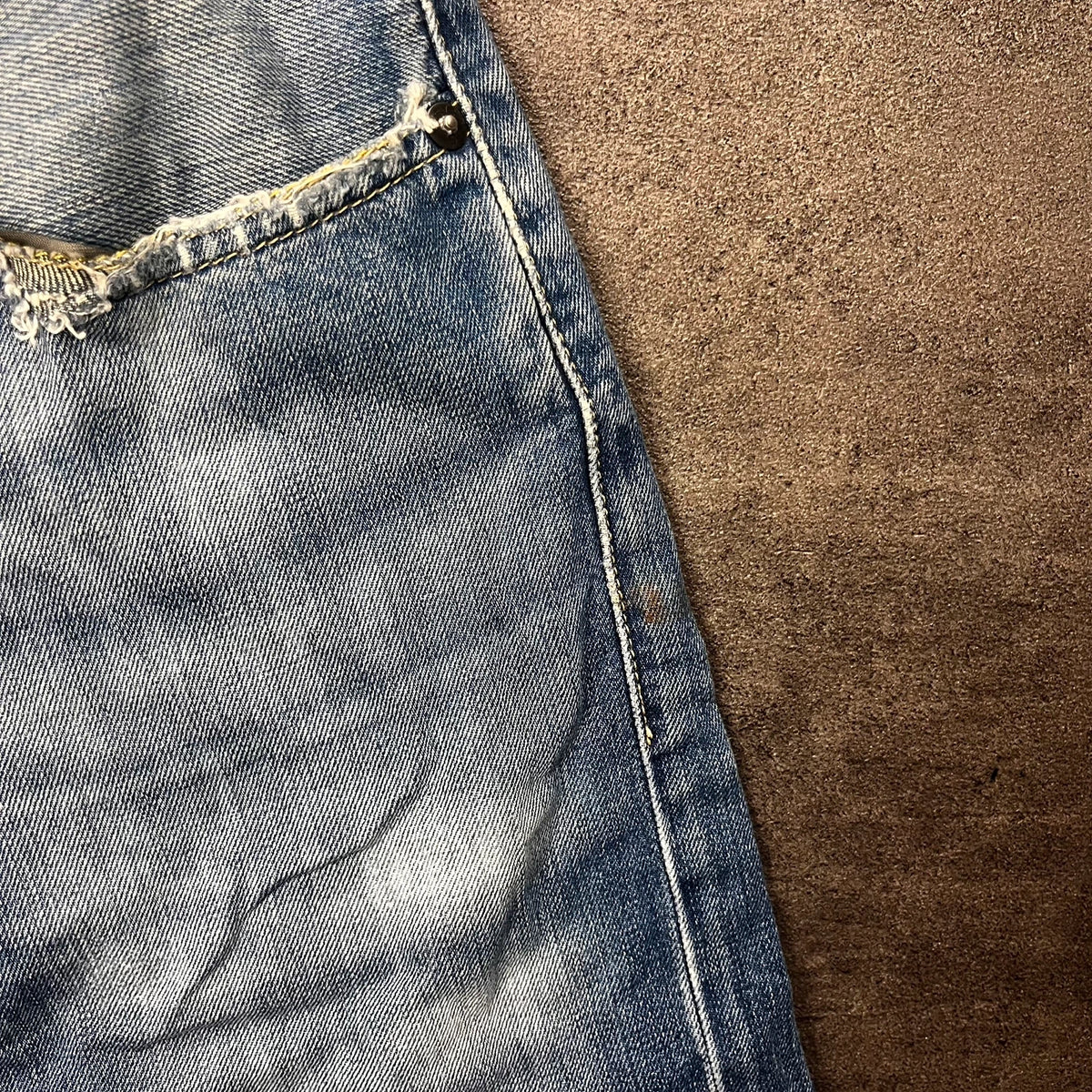 Vintage Levi's 512 Bootcut Jeans W32 L30 Blau Distressed – Ansicht 8