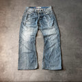 Vintage Levi's 512 Bootcut Jeans W32 L28 Blau Grau Heavy Washed