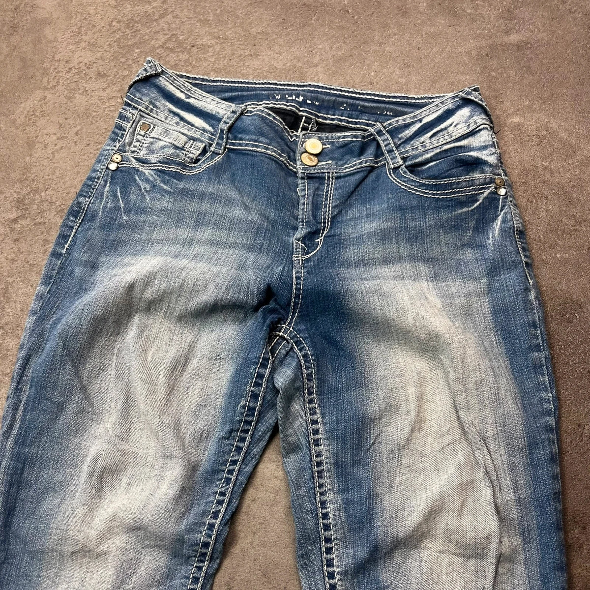 Vintage Wallflower Jeans Damen Bootcut Gr. L Blau Y2K