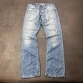 Vintage Levi's 512 Bootcut Jeans W34 L34 Hellblau Heavy Washed