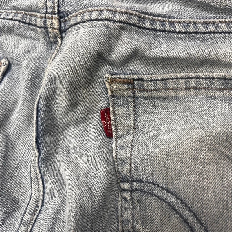 Vintage Levi's 512 Bootcut Jeans W34 L34 Hellblau Heavy Washed – Ansicht 7