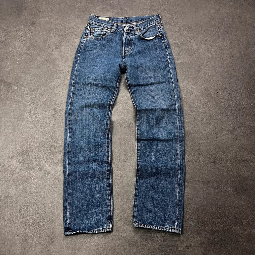 Vintage Levi's 501 Premium Jeans Damen W26 L30 Mittelblau