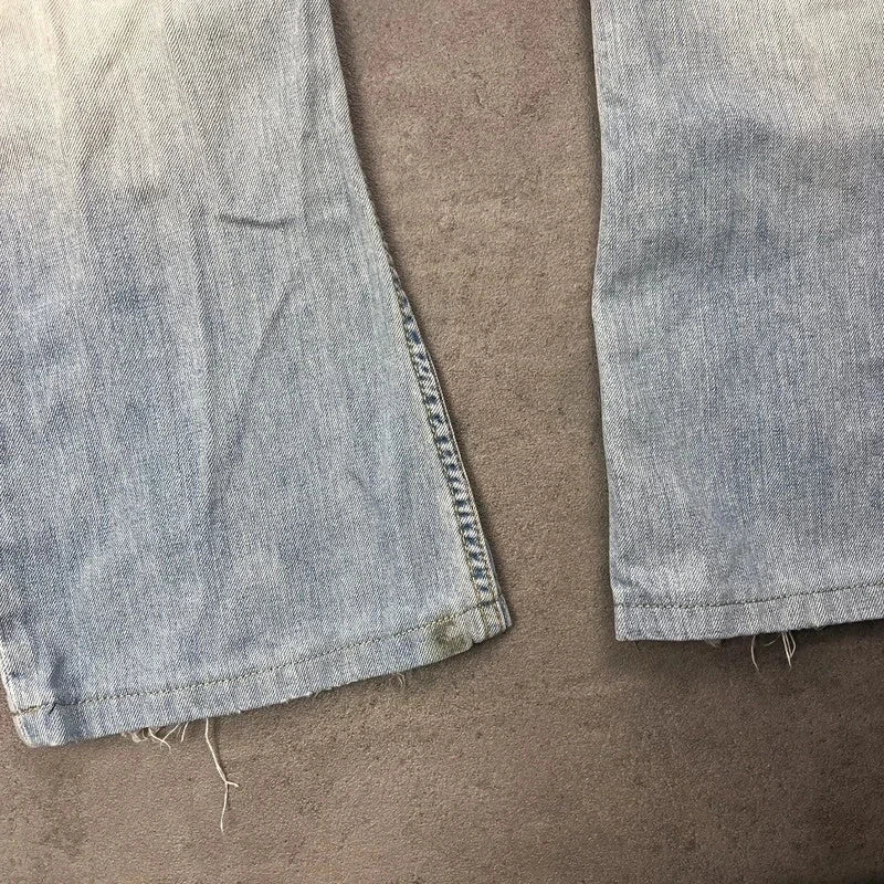 Vintage Levi's 512 Bootcut Jeans W31 L30 Heavy Washed Hellblau – Ansicht 8