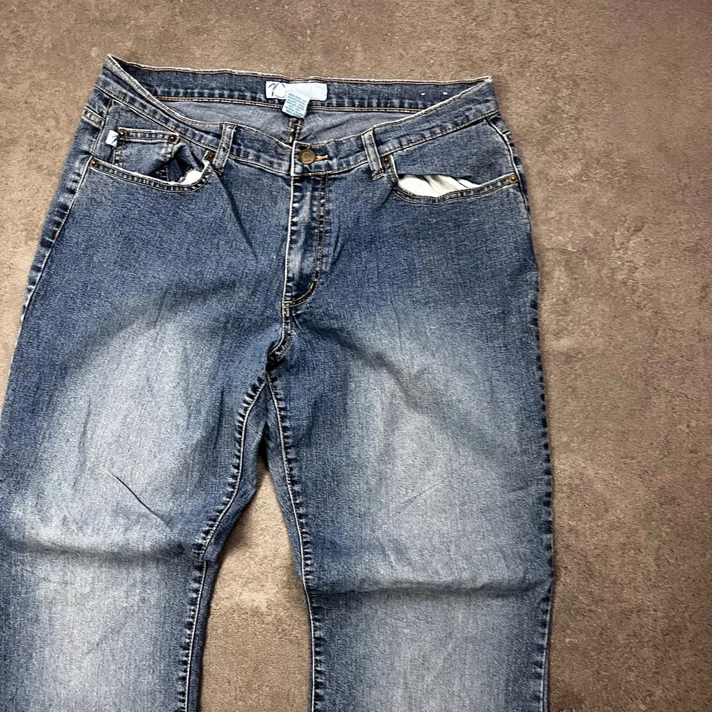 Vintage Duplex Jeans Damen Bootcut Gr. L Blau
