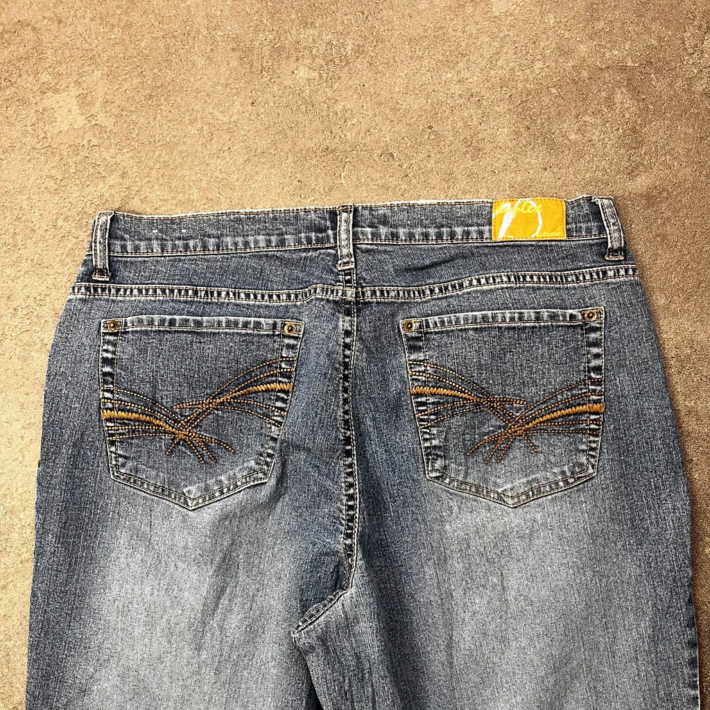 Vintage Duplex Jeans Damen Bootcut Gr. L Blau