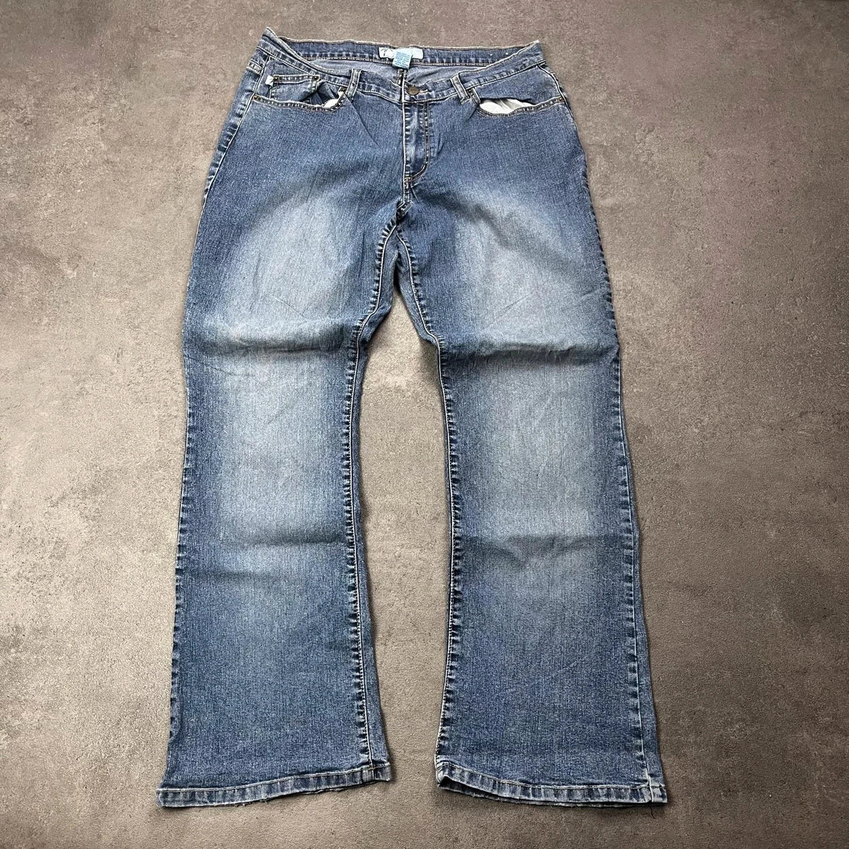 Vintage Duplex Jeans Damen Bootcut Gr. L Vorderansicht