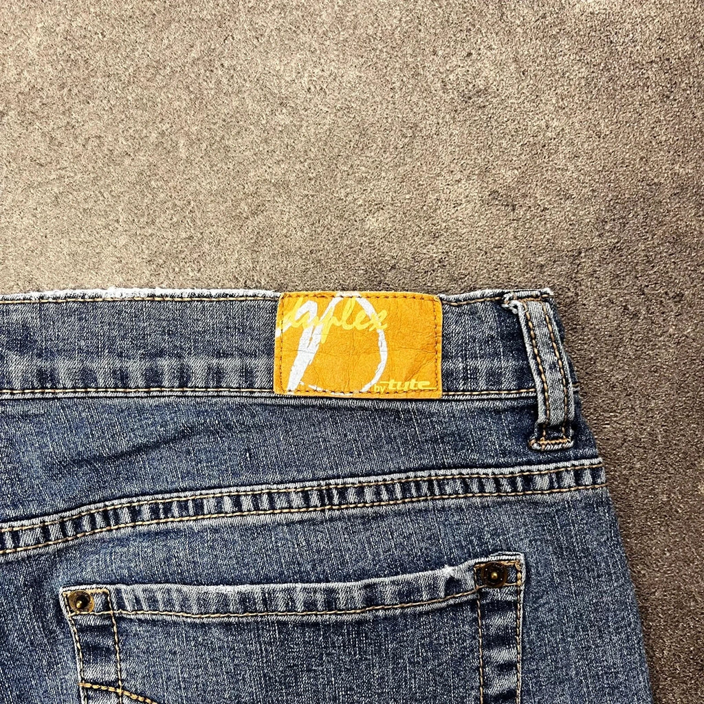 Vintage Duplex Jeans Damen Bootcut Gr. L Blau