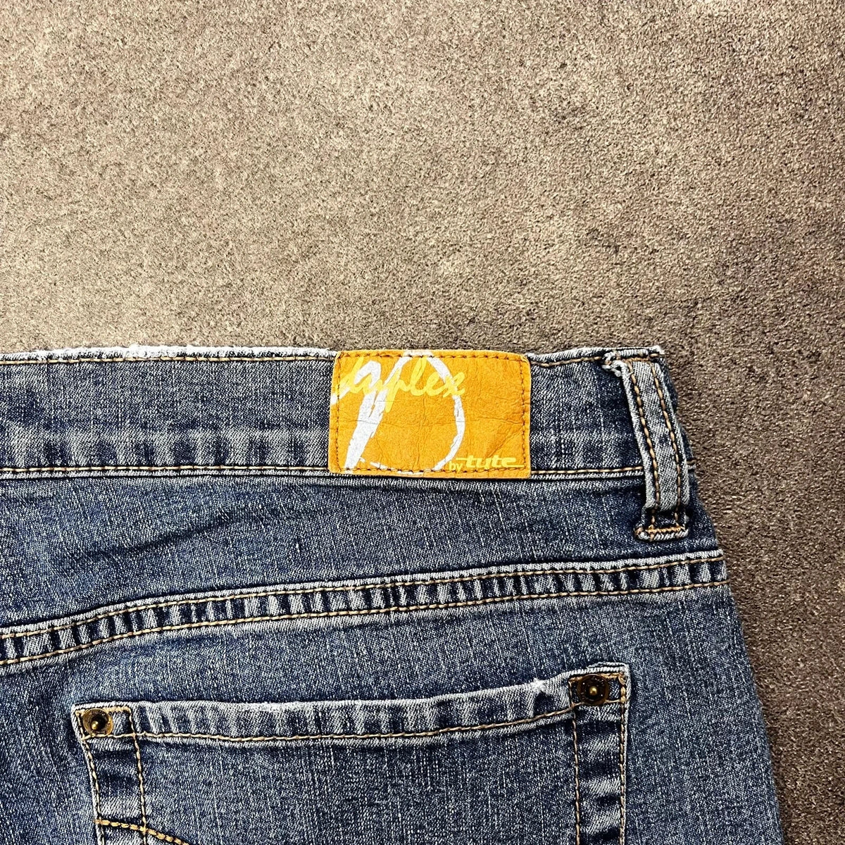 Vintage Duplex Jeans Damen Bootcut Gr. L Blau