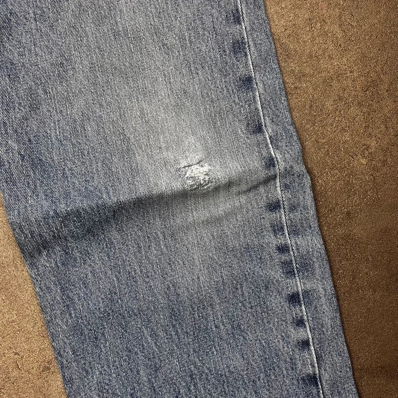 Vintage Levi's 501 Jeans Herren Straight Fit W40 L34 Hellblau Washed – Ansicht 6