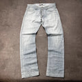 Vintage Levi's 512 Bootcut Jeans W34 L34 Crazy Washed Hellblau Grau