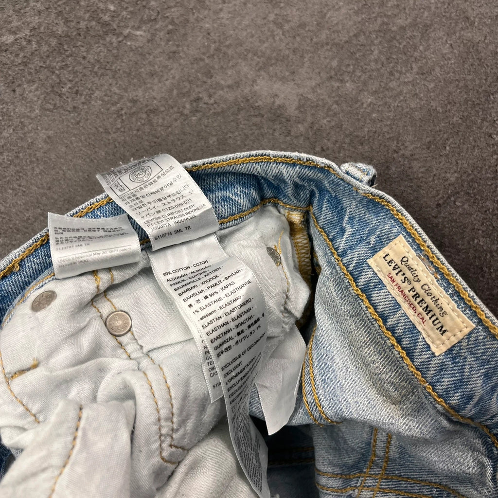 Vintage Levi's 501 Jeans Damen W26 L28 Hellblau Straight – Ansicht 6