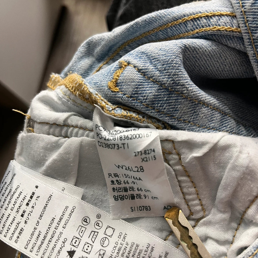 Vintage Levi's 501 Jeans Damen W26 L28 Hellblau Straight – Ansicht 7