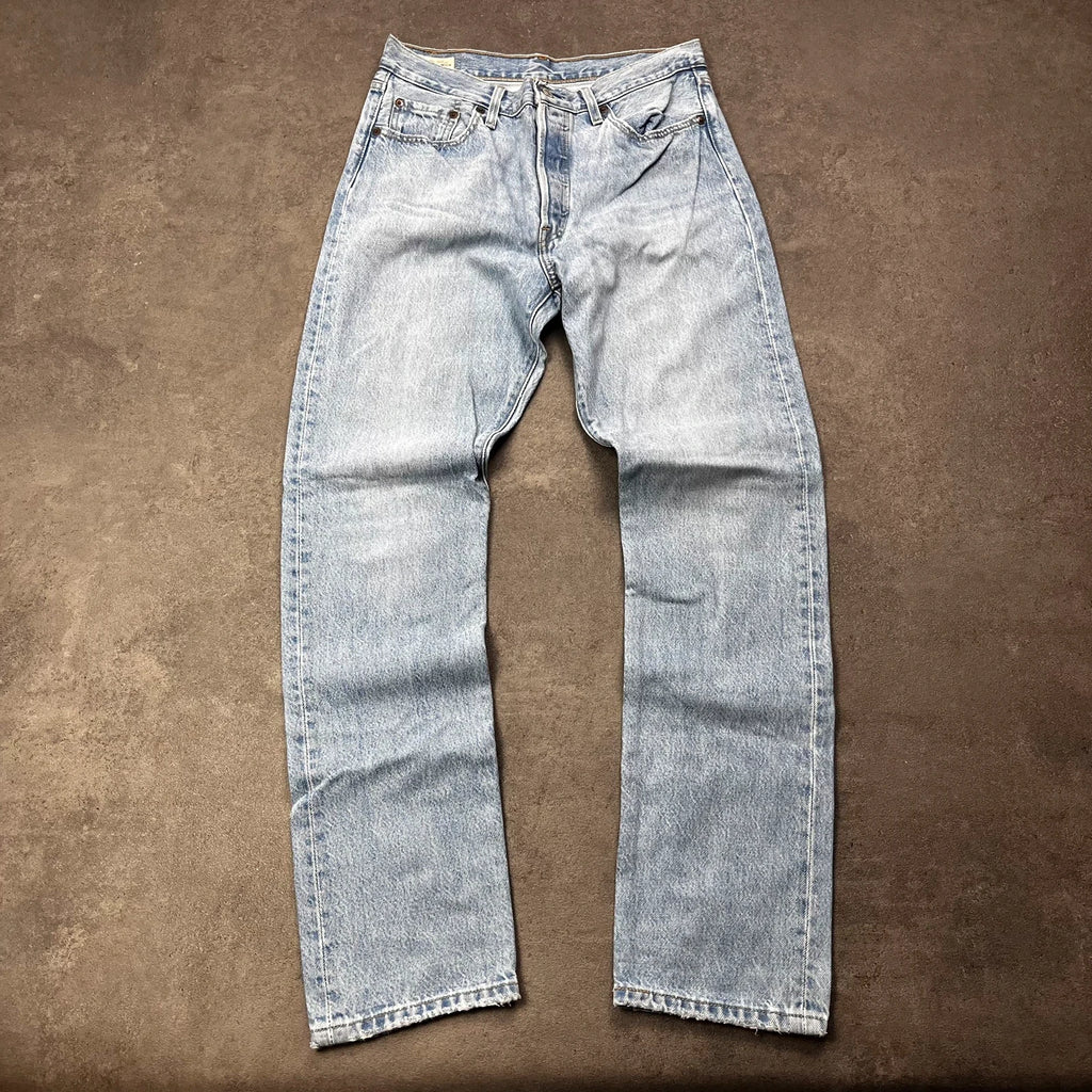Vintage Levi's 501 Jeans W29 L32 Hellblau Straight Fit