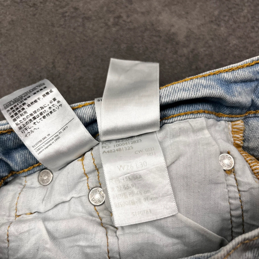 Vintage Levi's 501 Jeans Damen W26 L30 Hellblau Straight – Ansicht 7