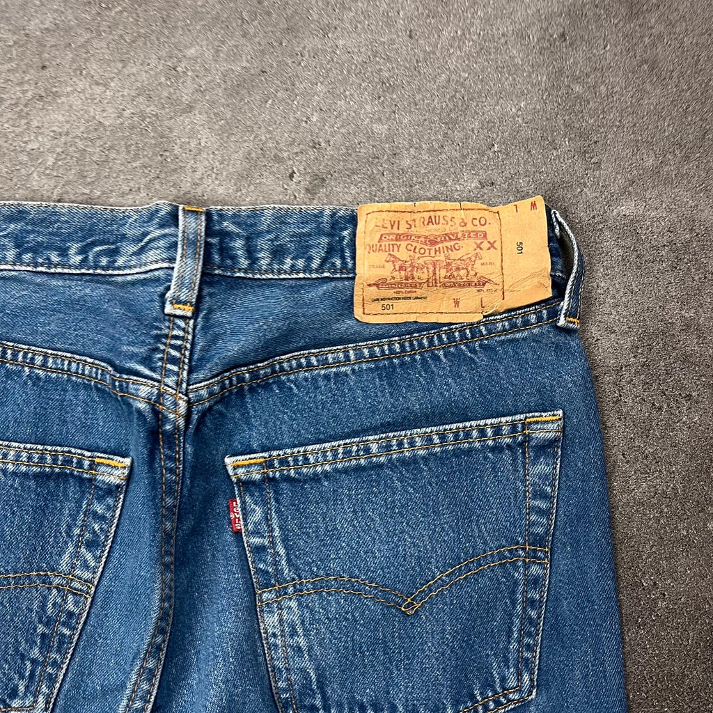 Vintage Levi's 501 Jeans Herren Straight Fit W33 L30 Blau – Ansicht 5
