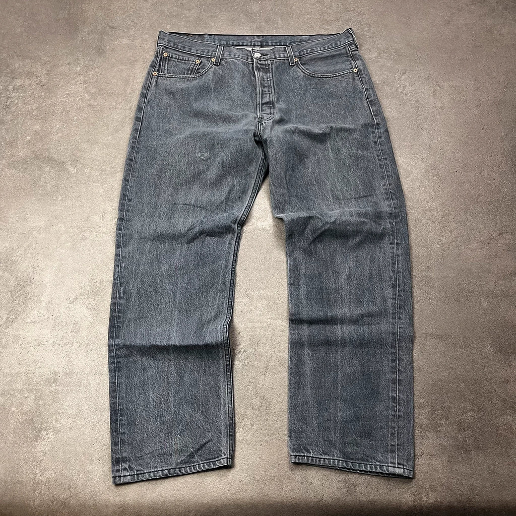 Vintage Levi's 501 Jeans Herren Straight Fit W40 L32 Blaugrau