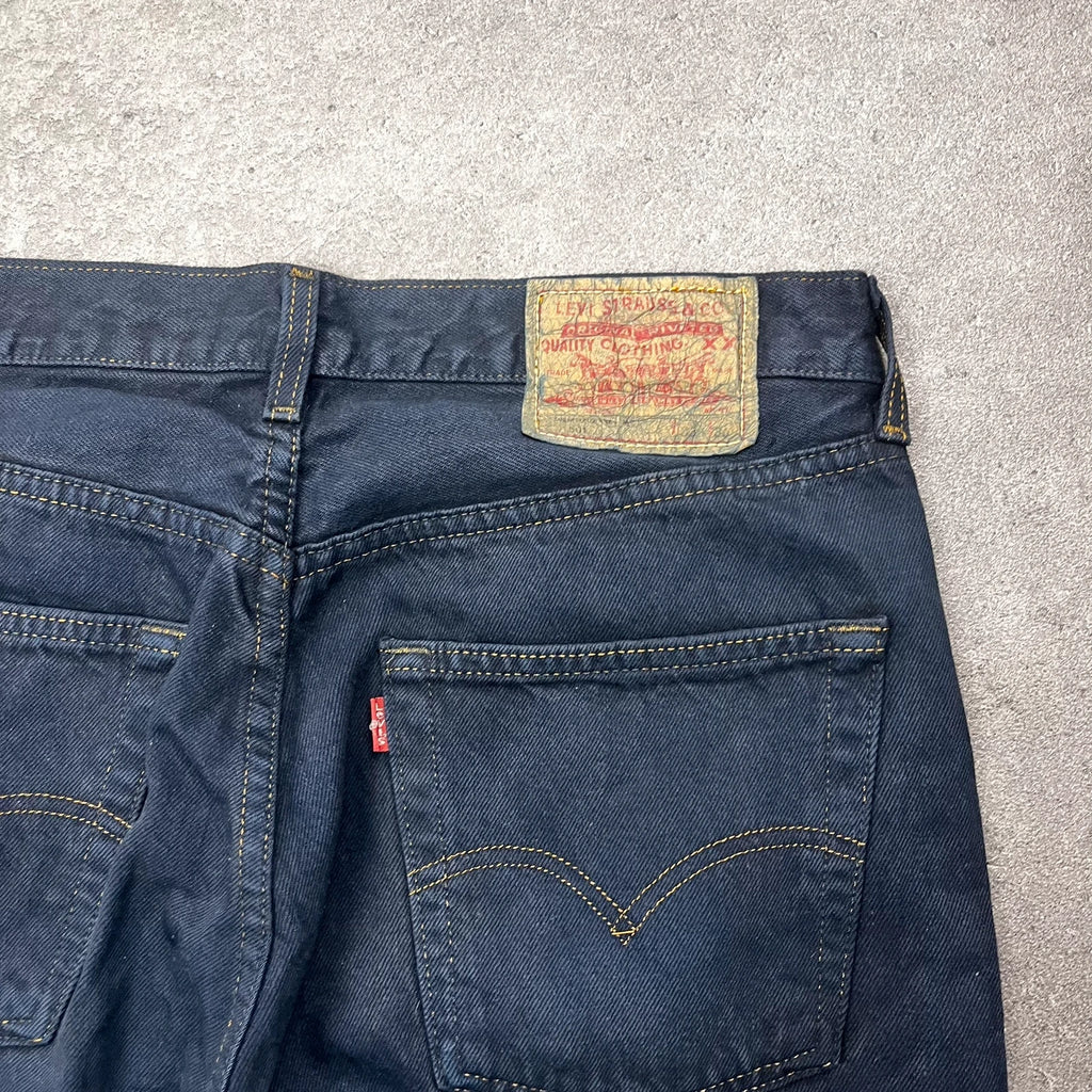 Vintage Levi's 501 Jeans W33 L30 Dunkelblau Made in France Straight – Ansicht 5