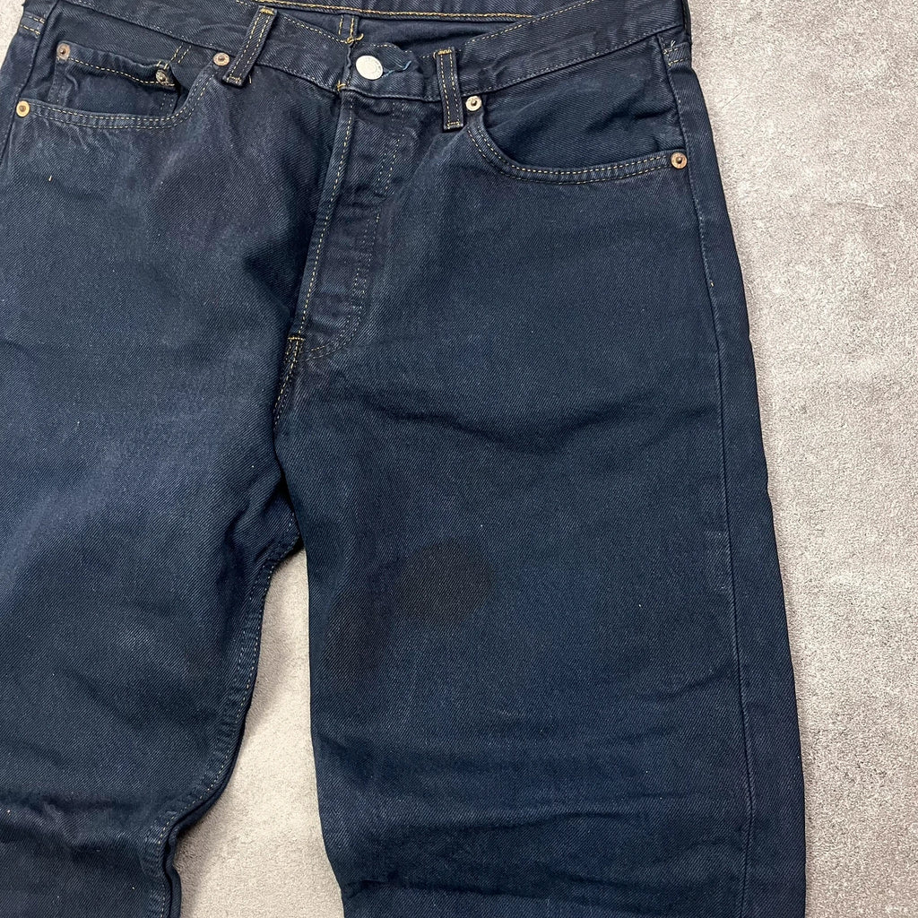 Vintage Levi's 501 Jeans W33 L30 Dunkelblau Made in France Straight – Ansicht 3