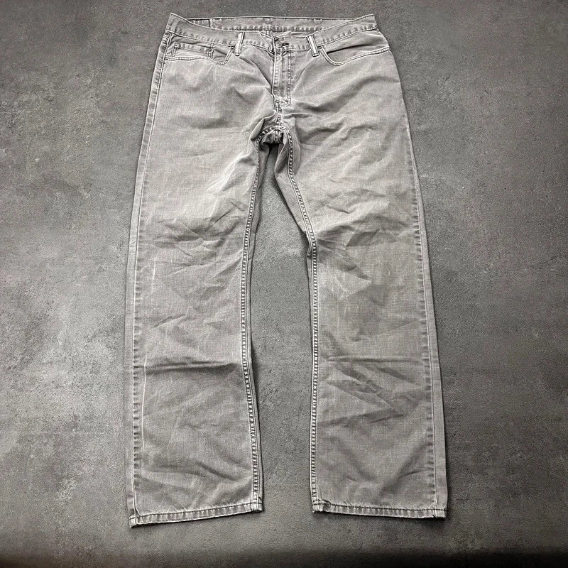 Vintage Levi's 514 Jeans Herren Straight Fit W38 L32 Grau