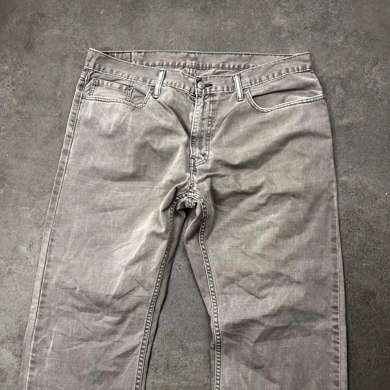 Vintage Levi's 514 Jeans Herren Straight Fit W38 L32 Grau – Ansicht 3