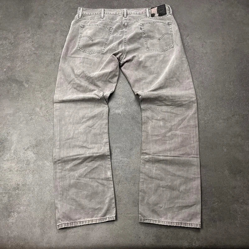 Vintage Levi's 514 Jeans Herren Straight Fit W38 L32 Grau – Ansicht 2
