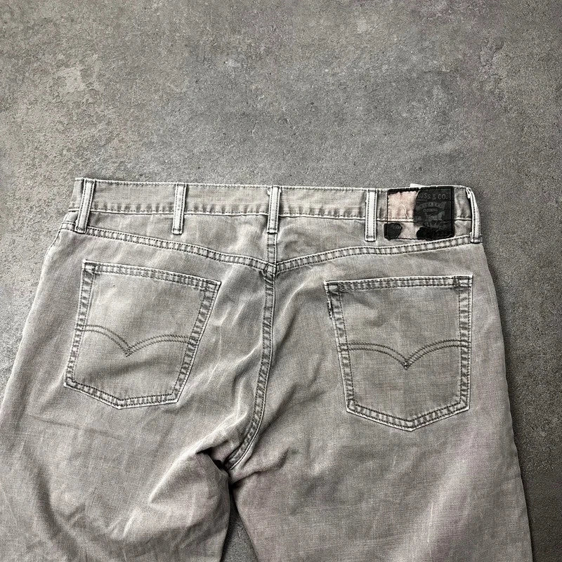 Vintage Levi's 514 Jeans Herren Straight Fit W38 L32 Grau – Ansicht 4
