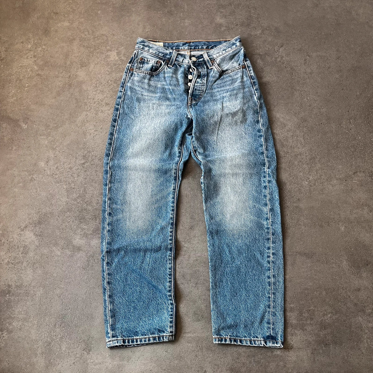 Vintage Levi's 501 Jeans Damen Straight Fit W24 L26 Hellblau
