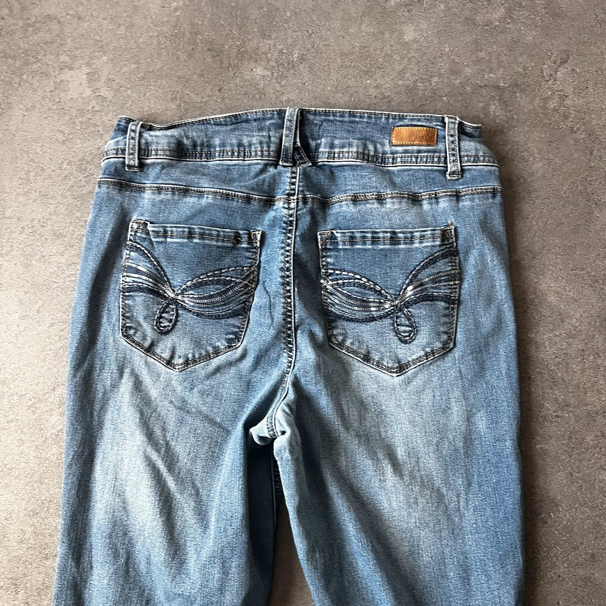Vintage Angels Bootcut Jeans Damen Gr. M Blau Washed – Ansicht 4