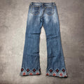 Vintage Driftwood Flared Jeans Damen Gr. M – Rückansicht