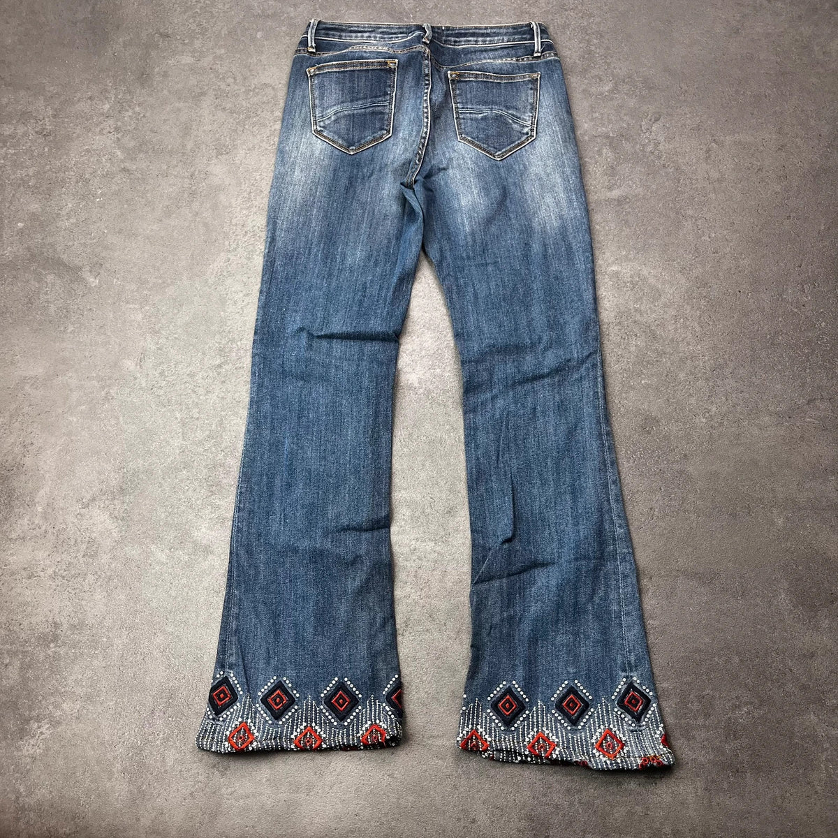 Vintage Driftwood Flared Jeans Damen Gr. M – Rückansicht