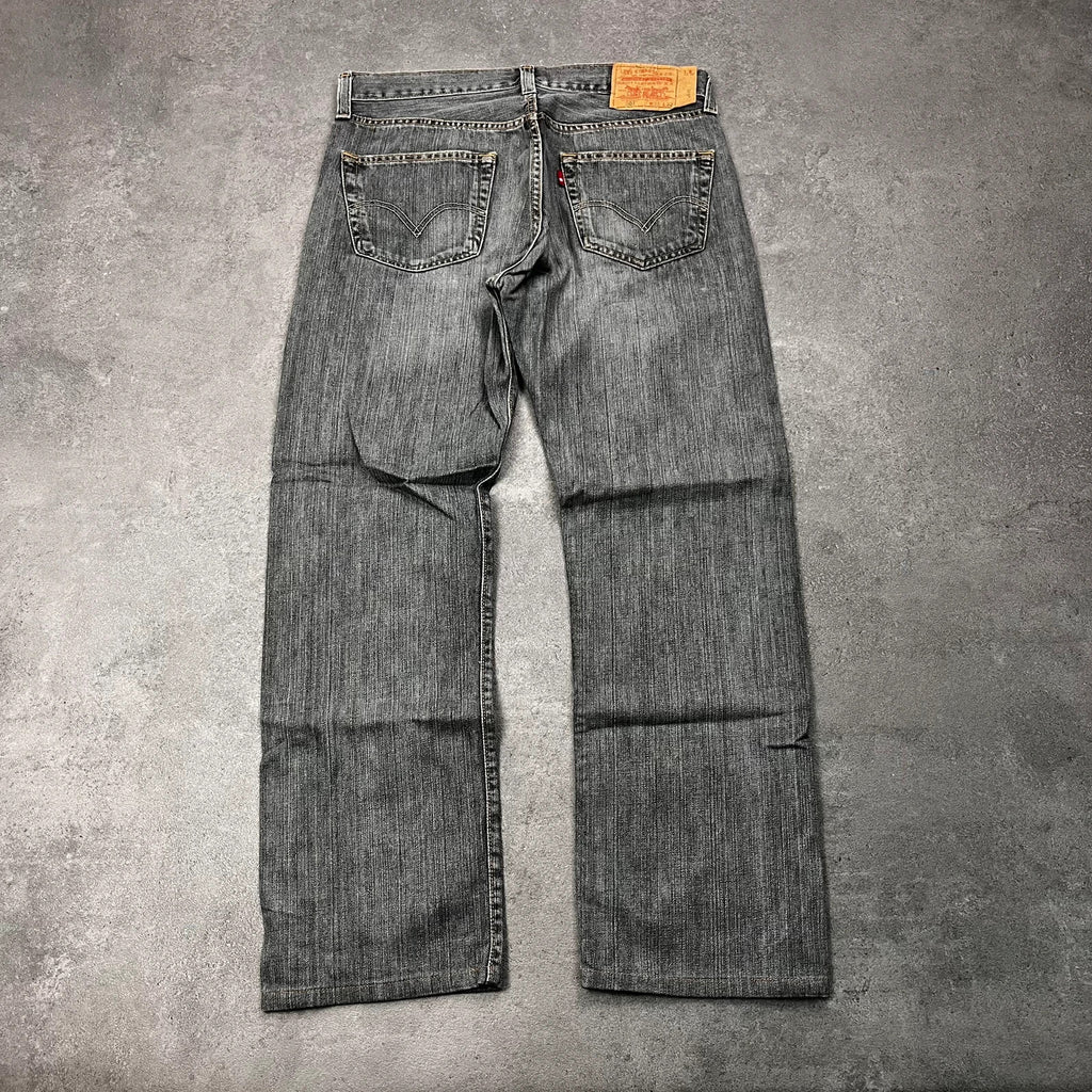 Vintage Levi's 501 Jeans Herren W32 L30 Grau – Rückansicht