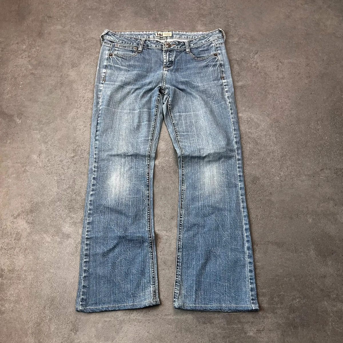 Vintage L.E.I. Jeans Damen Bootcut Gr. L Hellblau Y2K, Bild 2