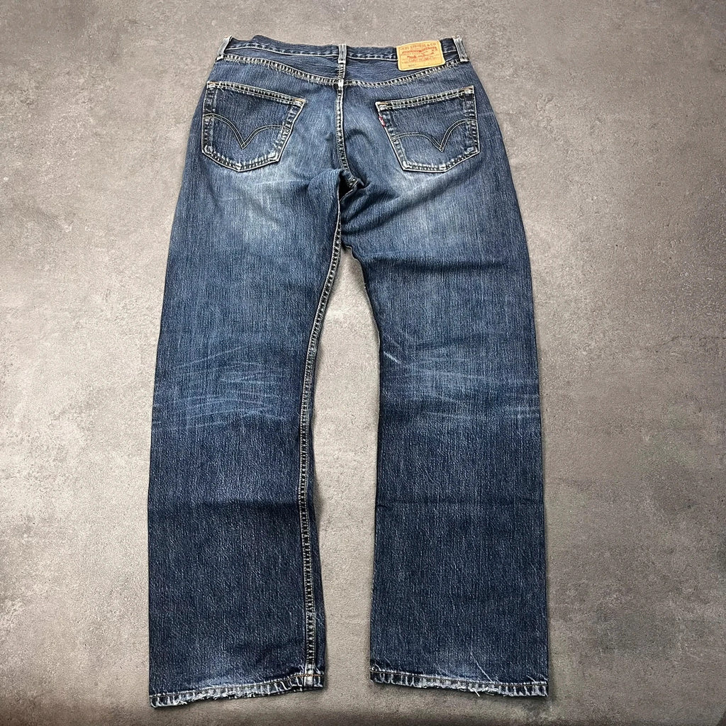 Vintage Levi's 501 Jeans Herren Straight W34 L32 Blau 2000s, Bild 2