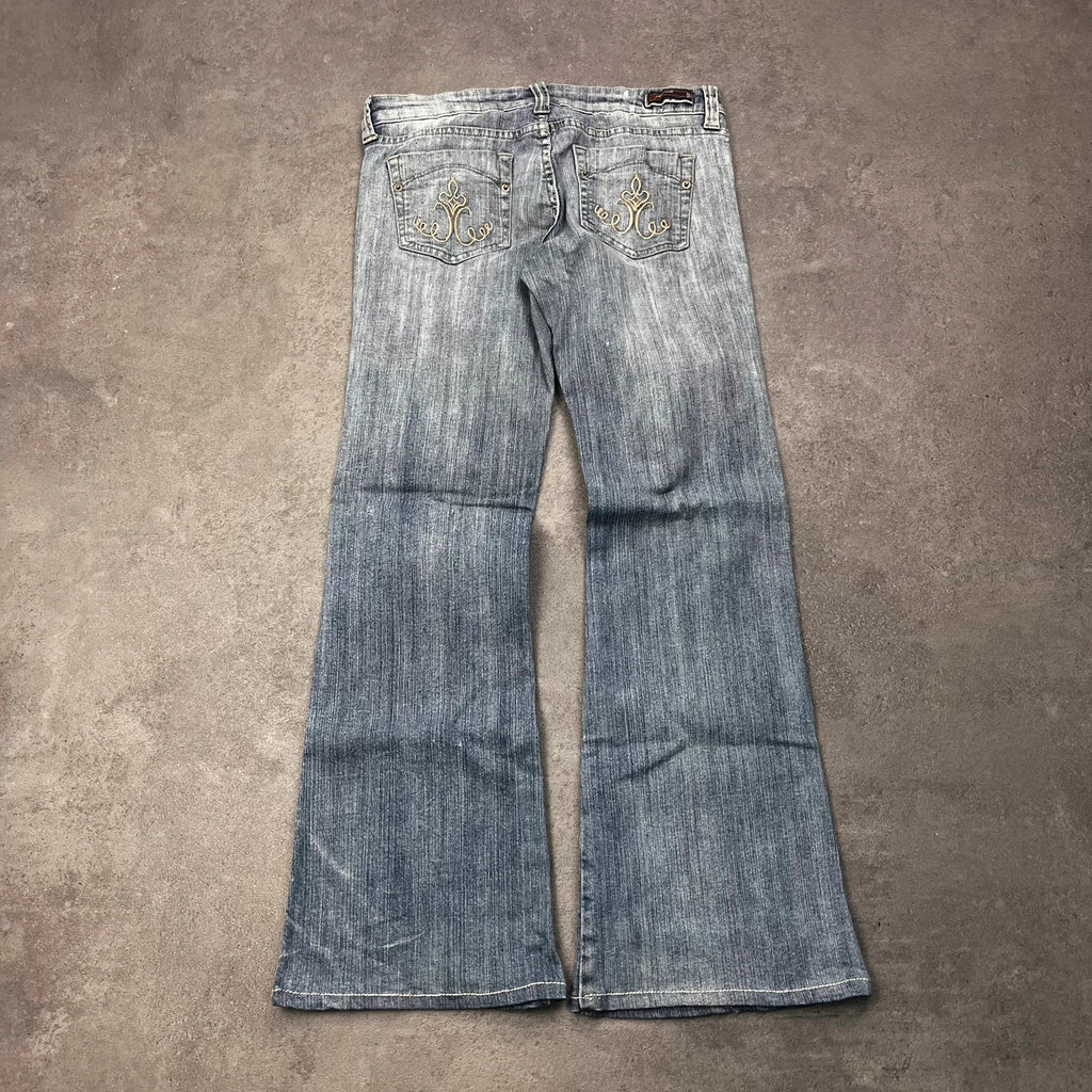 Vintage Sun Underground Bootcut Jeans Damen Gr. L – Rückansicht