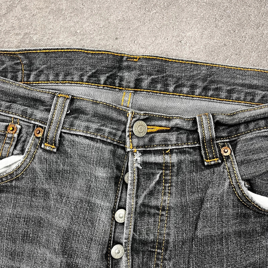 Vintage Levi's 501 Jeans Herren Straight W36 L32 Grau 2000s, Bild 6