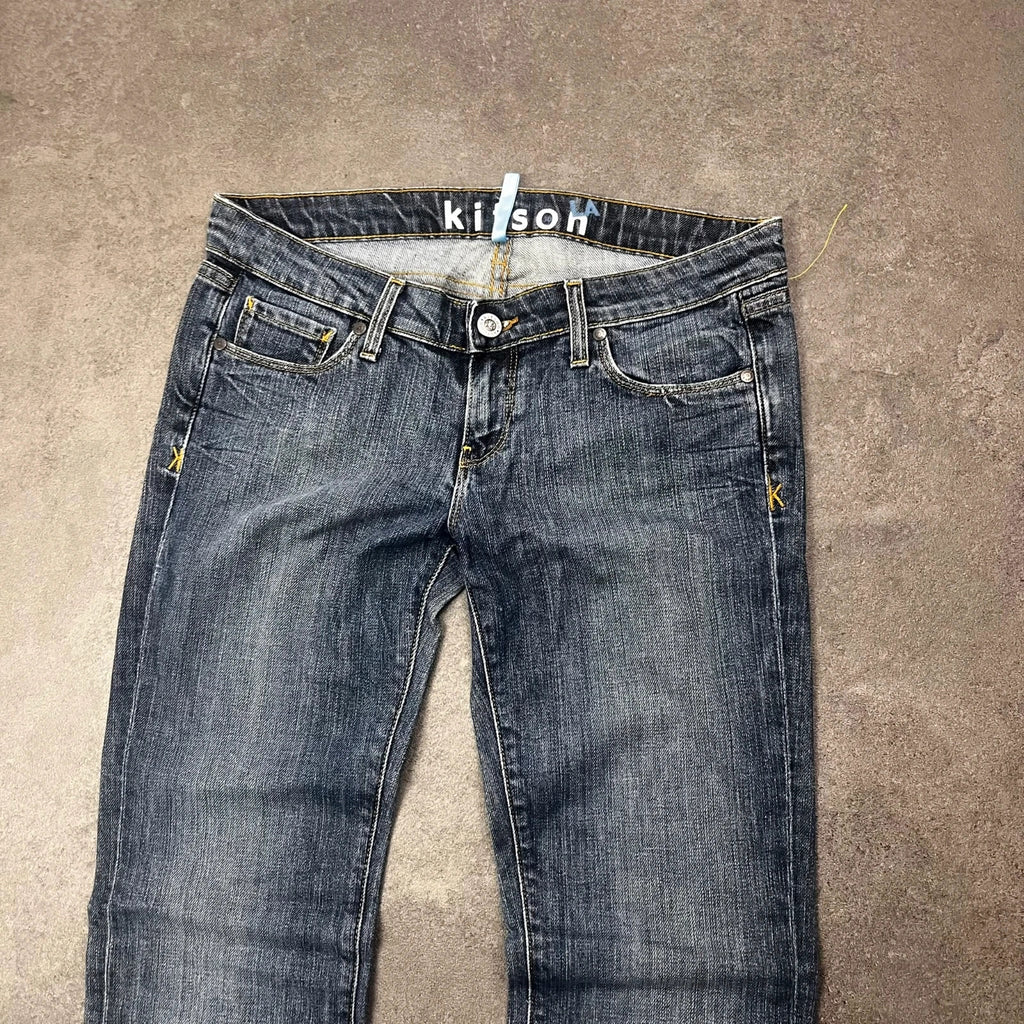 Vintage Kitson Bootcut Jeans Damen Gr. M/L Blau Y2K, Bild 3