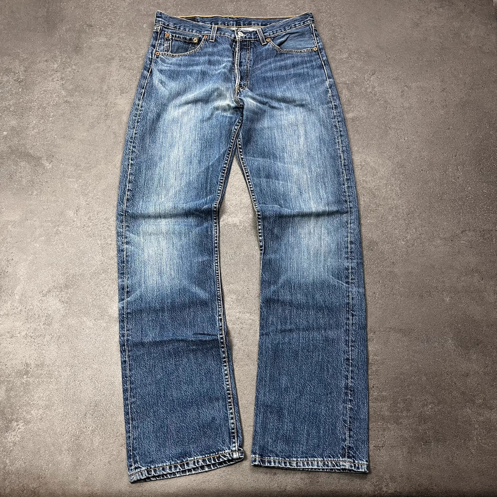 Vintage Levi's 501 Jeans Herren W33 L34 Blau – Vorderansicht