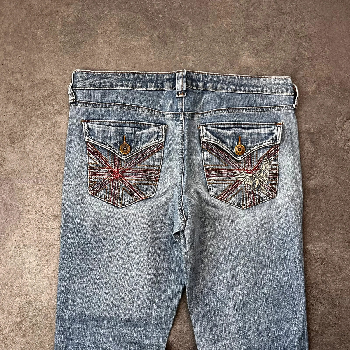 Vintage L.E.I. Jeans Damen Bootcut Gr. L Hellblau Y2K, Bild 3