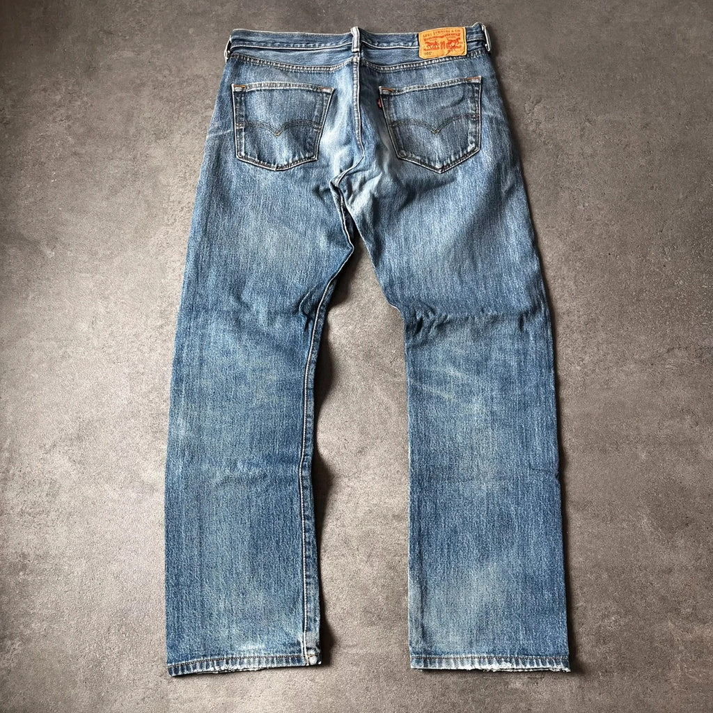 Vintage Levi's 501 Jeans Herren Straight W33 L32 Blau 2000s, Bild 2
