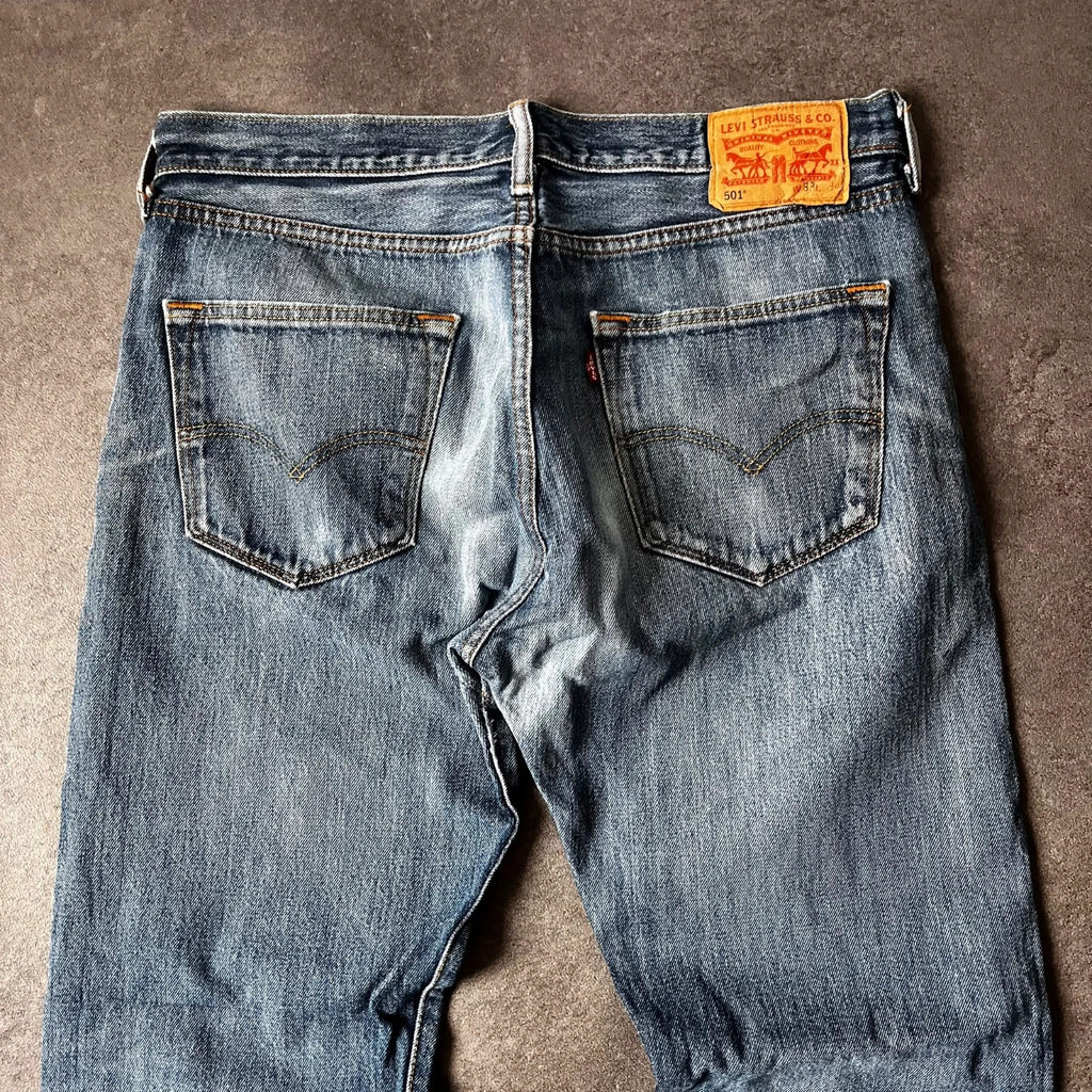 Vintage Levi's 501 Jeans Herren Straight W33 L32 Blau 2000s, Bild 4