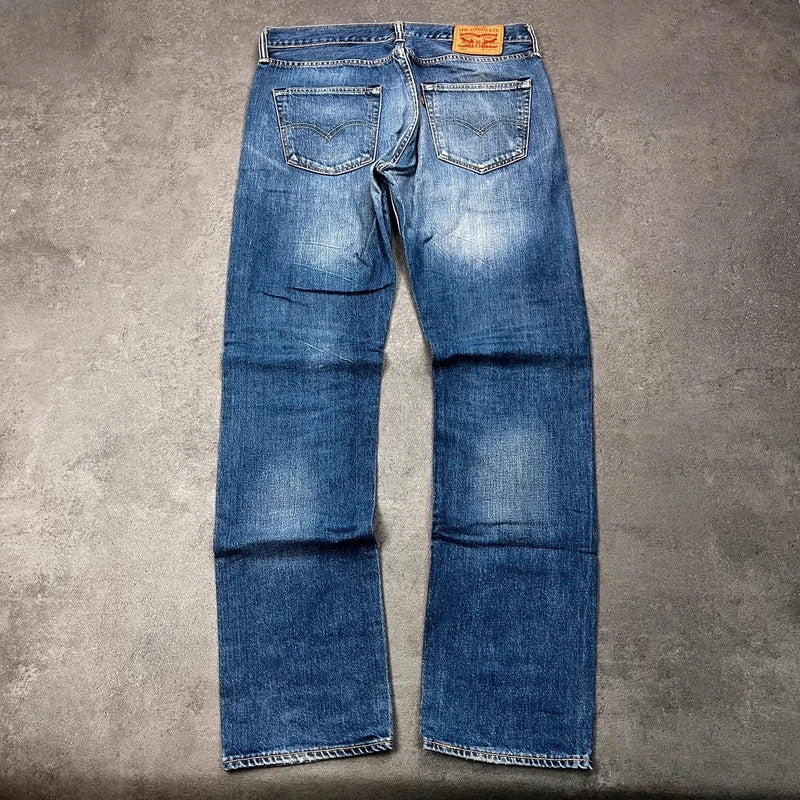Vintage Levi's 501 Jeans Herren W33 L34 Blau – Rückansicht